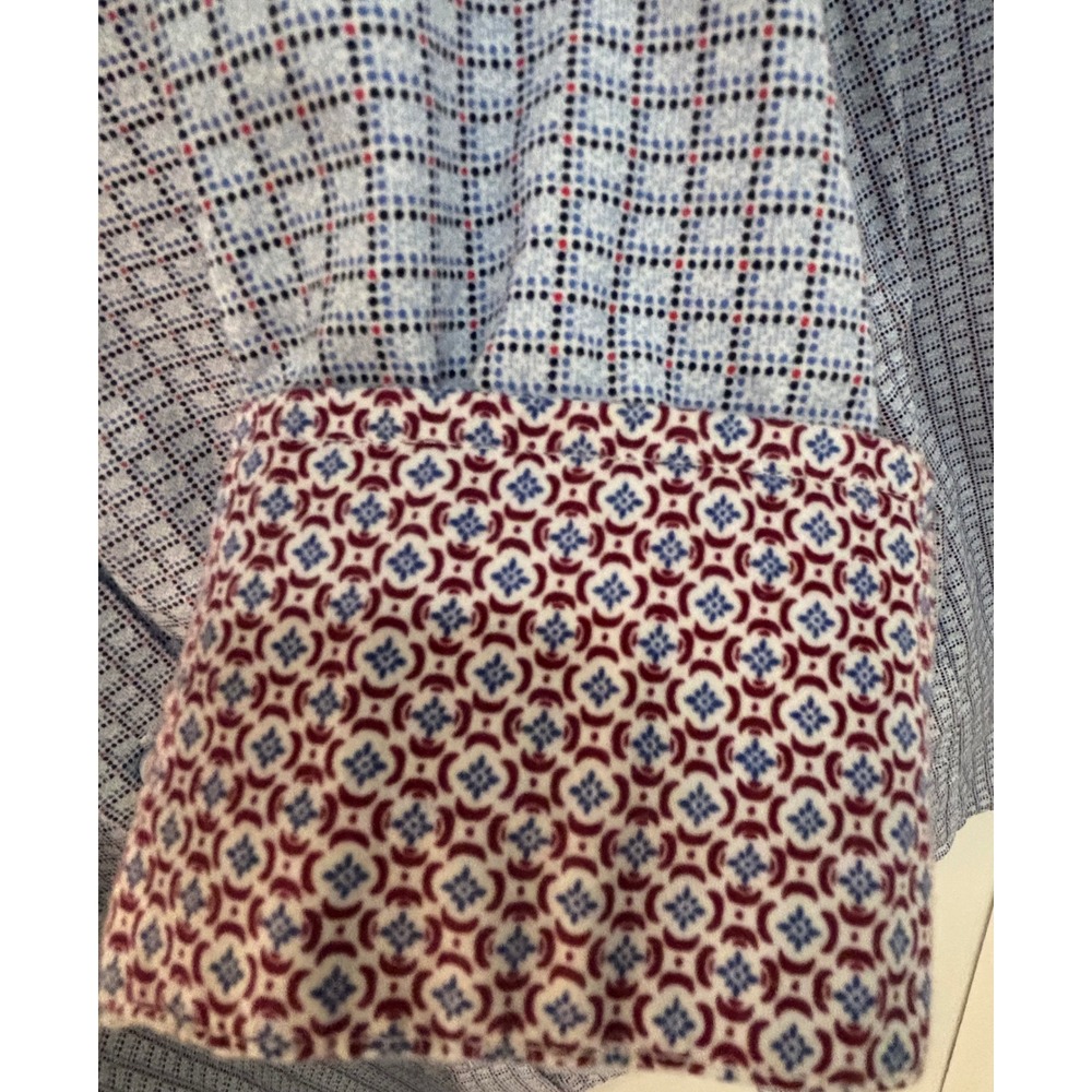 Johnston & Murphy Mens XL Blue Micro Check‎ Button Down Shirt Long Sleeve Cotton - Picture 4 of 7